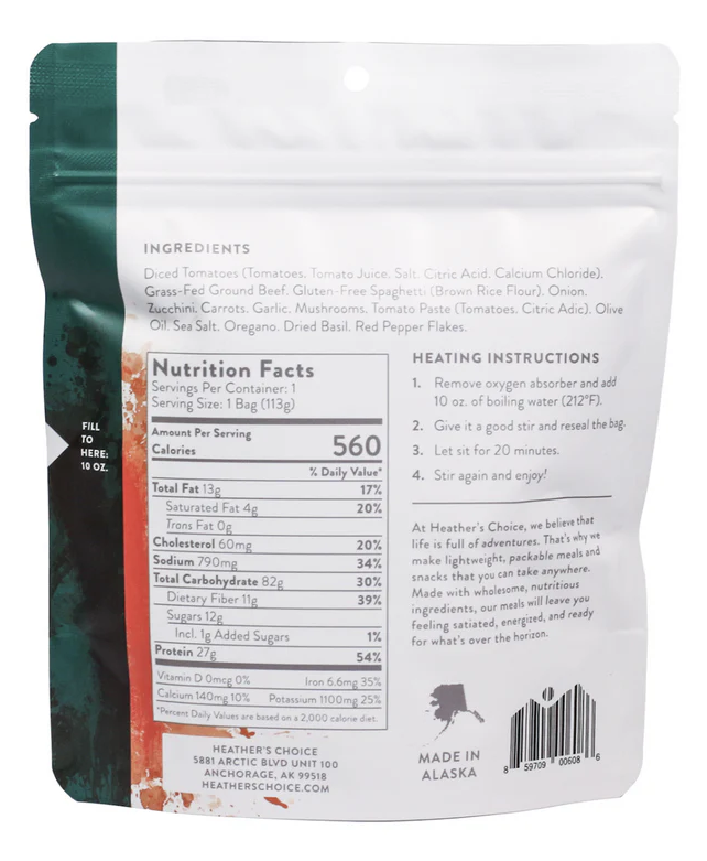 Grass Fed Beef Spaghetti