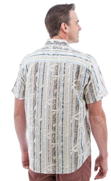 Mens Rory Overprint Striped Shirt