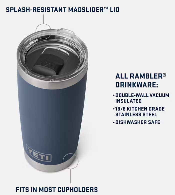 Rambler 20 oz Tumbler with Magslider Lid Limited Edition