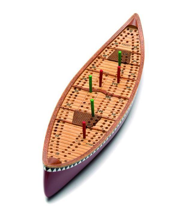 Canoe Cribbage Board