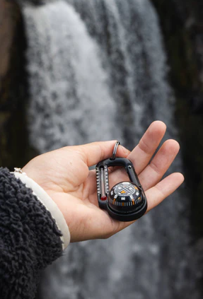 Ball Compass and Thermometer Carabiner