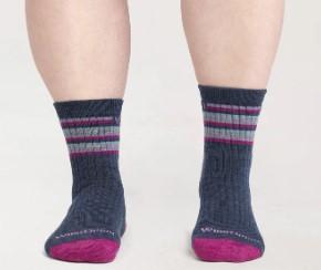 Womens Multi Stripe Midweight Micro Crew