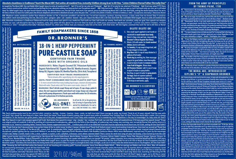 Dr. Bronners Peppermint Soap  2oz