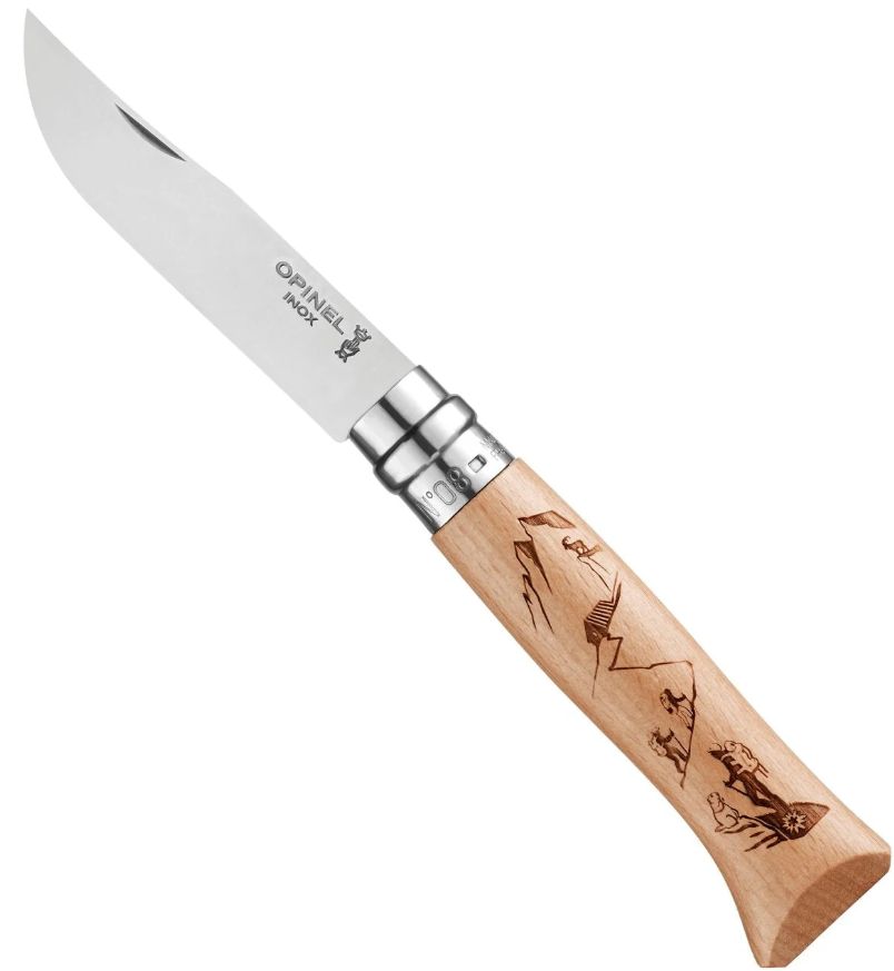 No.08 Engraved Handle Folding Knife