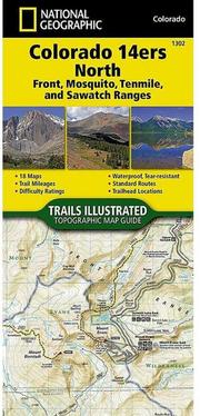 Colorado 14ers North Map