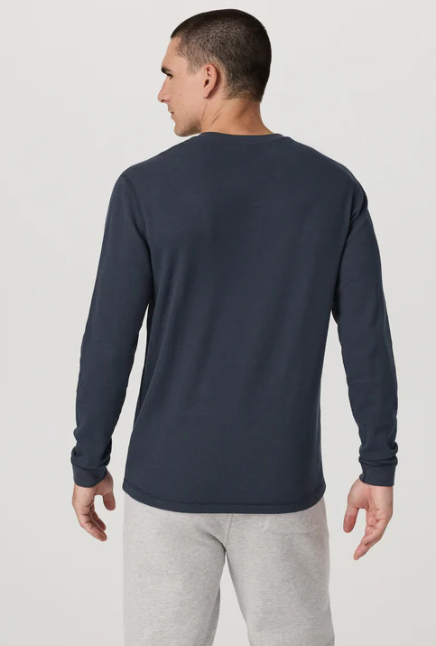 Mens Waffle Henley