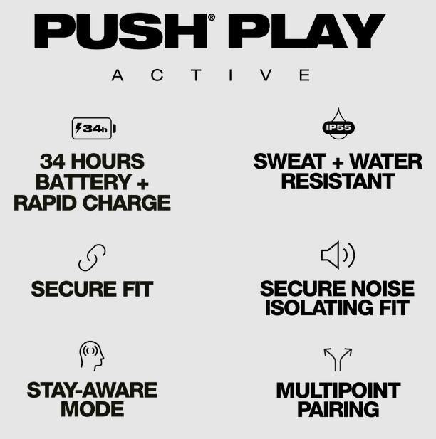 Push Play Active True Wireless Active Earbuds