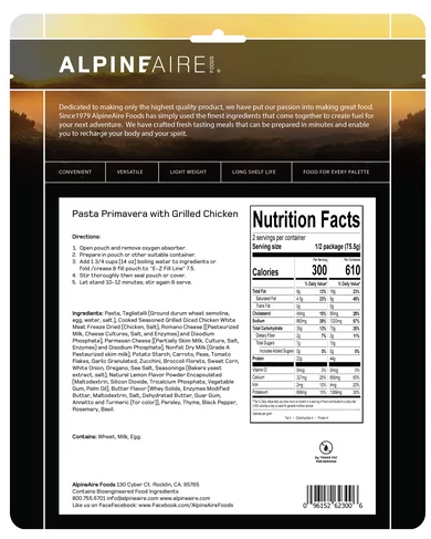 Pasta Primavera with Grilled Chicken