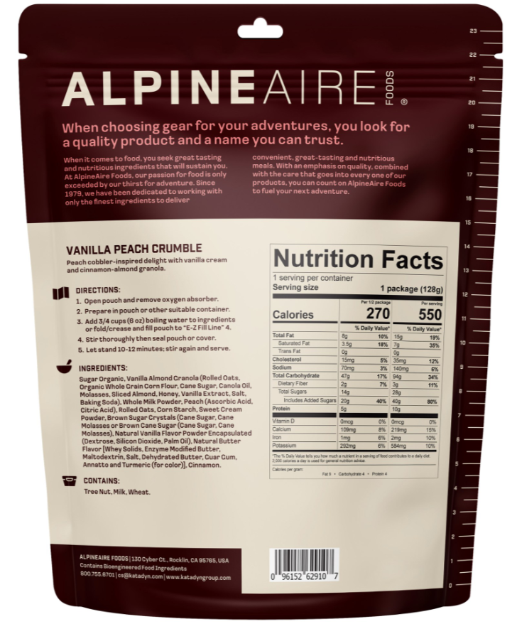 Vanilla Peach Crumble