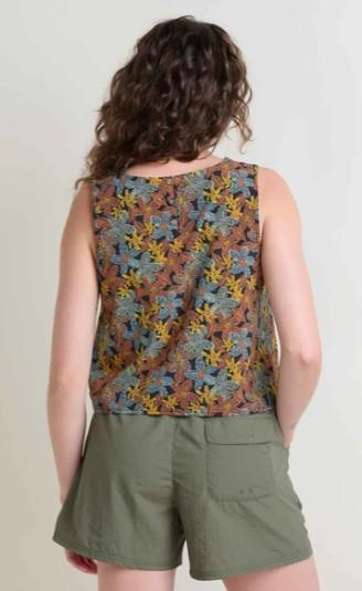 Womens Sunkissed Button Back Tank