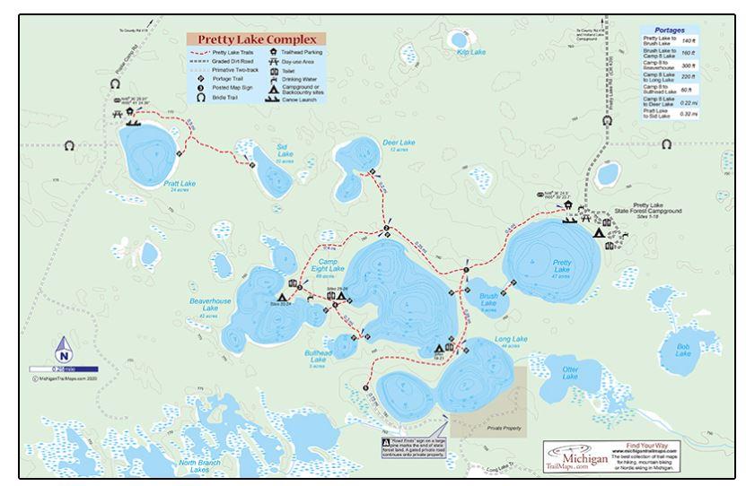 Pretty Lakes Complex Map