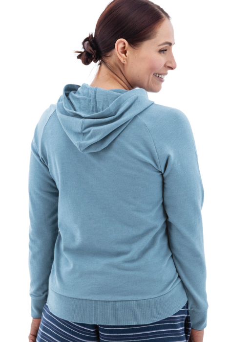 Womens Cassie Recycled Button Hoodie