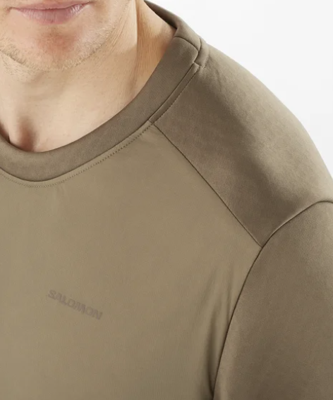 Mens Outline Warm Hybird Crewneck Pullover