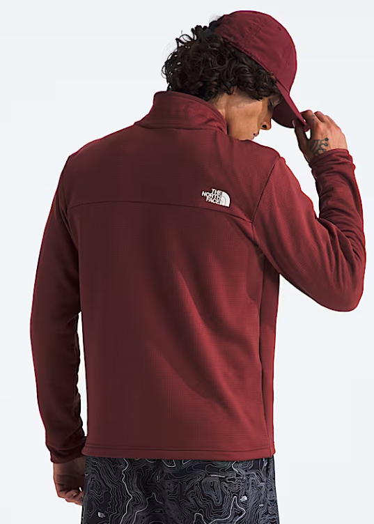 Mens Cedar Trail Grid Fleece   Zip
