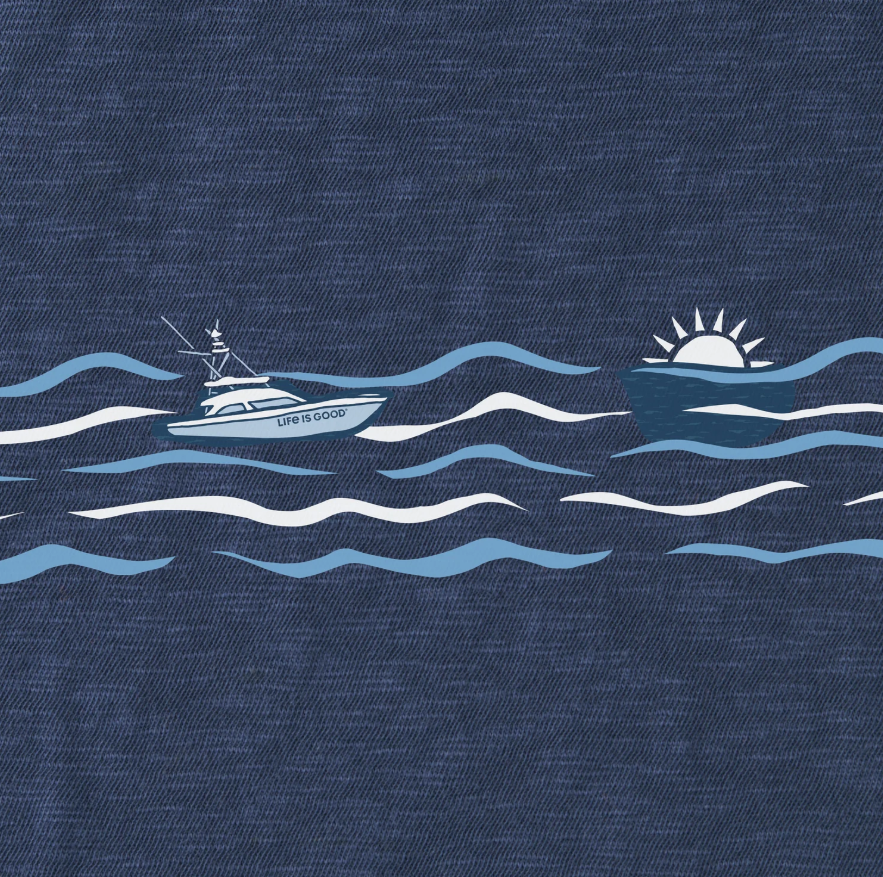 Mens Boat Ride Slub Slim Fit Tee