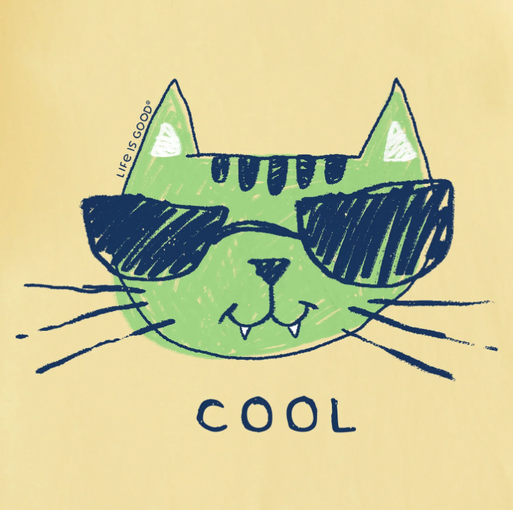 Kids Cool Cat Short Sleeve Crusher Tee