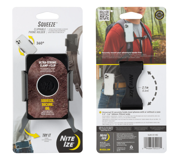 Squeeze Clippable Phone Holder