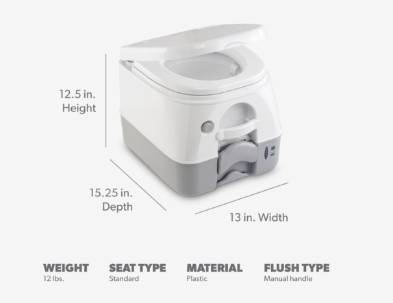 972 Portable Toilet 2.6 Gallon